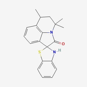 4',4',6'-trimethyl-5',6'-dihydro-3H,4'H-spiro[1,3-benzothiazole-2,1'-pyrrolo[3,2,1-ij]quinolin]-2'-one