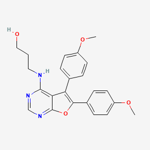 3-[[5,6-Bis(4-methoxyphenyl)-4-furo[2,3-d]pyrimidinyl]amino]-1-propanol
