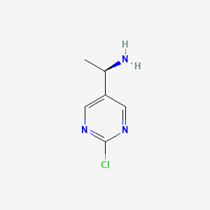 molecular formula C6H8ClN3 B12286276 (1R)-1-(2-Chloropyrimidin-5-yl)ethylamine 