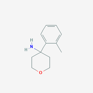 molecular formula C12H17NO B12286355 4-(o-Tolyl)tetrahydro-2H-pyran-4-amine 