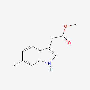 molecular formula C12H13NO2 B12286371 Methyl 6-Methylindole-3-acetate 