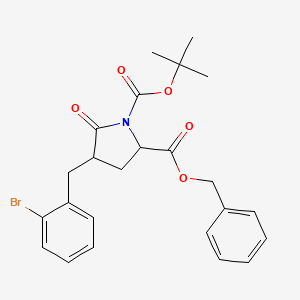 molecular formula C24H26BrNO5 B12286408 (4R)-Boc-4-(2-brombenzyl)-pyr-obzl 