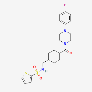 N-[[4-[[4-(4-fluorophenyl)-1-piperazinyl]-oxomethyl]cyclohexyl]methyl]-2-thiophenesulfonamide