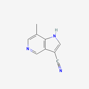 molecular formula C9H7N3 B12286688 1H-Pyrrolo[3,2-c]pyridine-3-carbonitrile, 7-methyl- CAS No. 1260383-70-7
