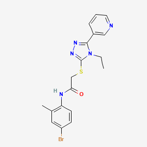 N-(4-Bromo-2-methylphenyl)-2-{[4-ethyl-5-(3-pyridinyl)-4H-1,2,4-triazol-3-YL]sulfanyl}acetamide