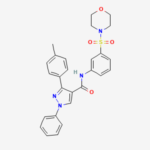 3-(4-methylphenyl)-N-[3-(4-morpholinylsulfonyl)phenyl]-1-phenyl-4-pyrazolecarboxamide