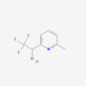 molecular formula C8H8F3NO B12286798 alpha-(Trifluoromethyl)-6-methylpyridine-2-methanol 