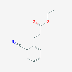 molecular formula C12H13NO2 B12286845 Benzenepropanoic acid, 2-cyano-, ethyl ester 