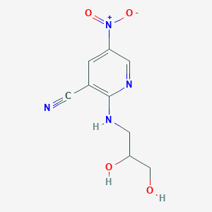 2-(2,3-Dihydroxypropylamino)-5-nitro-3-pyridinecarbonitrile