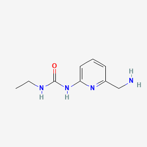 molecular formula C9H14N4O B12286944 N-[6-(Aminomethyl)-2-pyridinyl]-N'-ethylurea 