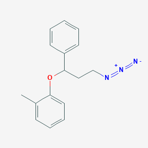 molecular formula C16H17N3O B12286946 (R)-3-Azido-1-phenyl-1-(2-methylphenoxy)-propane 