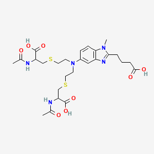 molecular formula C26H37N5O8S2 B12286977 BendamustineBis-mercapturicAcid-d6 
