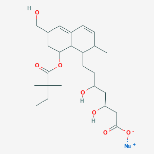 molecular formula C25H39NaO7 B12287001 Sodium;7-[8-(2,2-dimethylbutanoyloxy)-6-(hydroxymethyl)-2-methyl-1,2,6,7,8,8a-hexahydronaphthalen-1-yl]-3,5-dihydroxyheptanoate 
