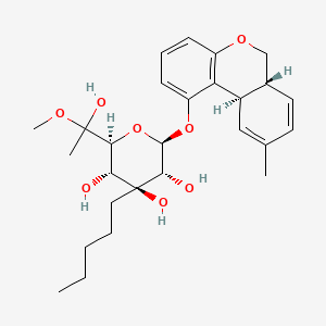 molecular formula C27H38O8 B1228702 delta(1)-Tetrahydrocannabinol glucuronide CAS No. 62726-09-4
