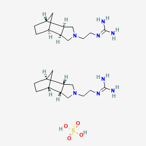molecular formula C24H46N8O4S B1228708 Methanohexohydroisoindoline ethylguanidine hemisulfate CAS No. 21073-23-4