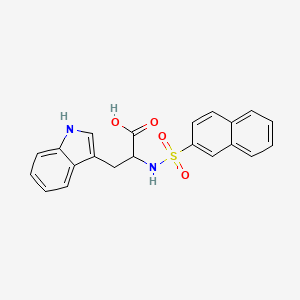 molecular formula C21H18N2O4S B1228712 3-(1H-Indol-3-yl)-2-(naphthalene-2-sulfonylamino)-propionic acid CAS No. 40356-23-8