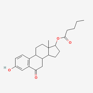 molecular formula C23H30O4 B12287166 (3-hydroxy-13-methyl-6-oxo-8,9,11,12,14,15,16,17-octahydro-7H-cyclopenta[a]phenanthren-17-yl) pentanoate 