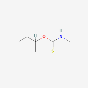 molecular formula C6H13NOS B12287228 Carbamothioic acid, methyl-, O-(1-methylpropyl) ester CAS No. 65573-11-7