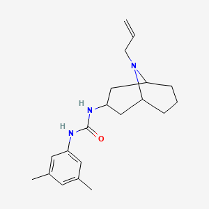 molecular formula C20H29N3O B1228725 1-(3,5-Dimethylphenyl)-3-(9-prop-2-enyl-9-azabicyclo[3.3.1]nonan-3-yl)urea 