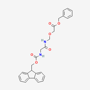 molecular formula C27H26N2O6 B12287272 Fmoc-Gly-NH-CH2-O-CH2-Cbz 