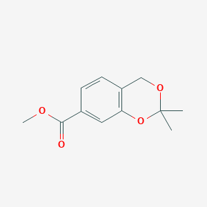 molecular formula C12H14O4 B12287343 4H-1,3-Benzodioxin-7-carboxylic acid, 2,2-dimethyl-, methyl ester CAS No. 71780-41-1