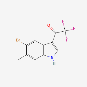 molecular formula C11H7BrF3NO B12287407 1-(5-Bromo-6-methyl-3-indolyl)-2,2,2-trifluoroethanone 