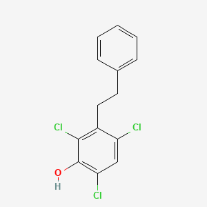 molecular formula C14H11Cl3O B1228744 Phenol, 2,4,6-trichloro-3-(2-phenylethyl)- CAS No. 681456-07-5