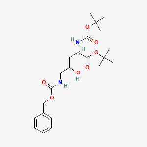 molecular formula C22H34N2O7 B12287579 tert-Butyl-(2S,4R)-Ndelta-(benzyloxycarbonyl)-Ndelta-benzyloxycarbonyl)-4-hydroxyornithinate 