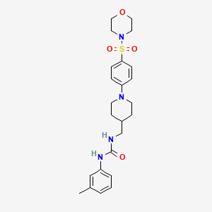 1-(3-Methylphenyl)-3-[[1-[4-(4-morpholinylsulfonyl)phenyl]-4-piperidinyl]methyl]urea