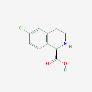 molecular formula C10H10ClNO2 B12287616 (R)-6-chloro-1,2,3,4-tetrahydroisoquinoline-1-carboxylic acid 