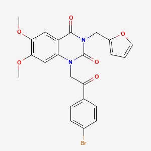 1-[2-(4-Bromophenyl)-2-oxoethyl]-3-(2-furanylmethyl)-6,7-dimethoxyquinazoline-2,4-dione