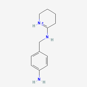 6-[(4-Aminobenzyl)amino]-2,3,4,5-tetrahydropyridinium