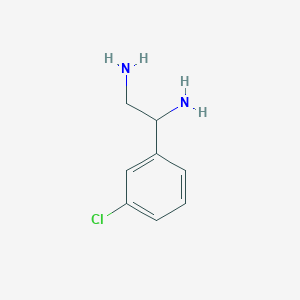 molecular formula C8H11ClN2 B12287688 1-(3-Chlorophenyl)ethane-1,2-diamine CAS No. 69810-95-3