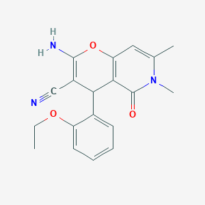 2-amino-4-(2-ethoxyphenyl)-6,7-dimethyl-5-oxo-4H-pyrano[3,2-c]pyridine-3-carbonitrile