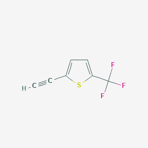 molecular formula C7H3F3S B12287747 2-Ethynyl-5-(trifluoromethyl)thiophene CAS No. 128009-34-7