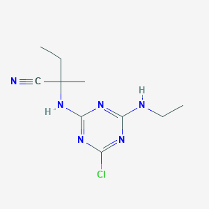 2-{[4-Chloro-6-(ethylamino)-1,3,5-triazin-2-yl]amino}-2-methylbutanenitrile