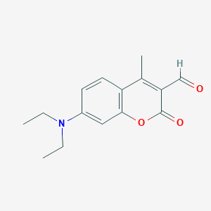 molecular formula C15H17NO3 B122878 Coumarin, 3-formyl-4-methyl-7-(N,N-diethyl amino)- CAS No. 142730-48-1