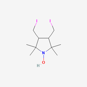 molecular formula C10H19I2NO B12287822 1-Hydroxy-3,4-bis(iodomethyl)-2,2,5,5-tetramethylpyrrolidine 