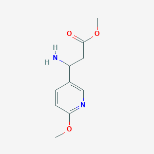 molecular formula C10H14N2O3 B12287874 Methyl 3-amino-3-(6-methoxypyridin-3-yl)propanoate 