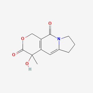 molecular formula C12H13NO4 B12287980 4-Hydroxy-4-methyl-1,6,7,8-tetrahydropyrano[3,4-f]indolizine-3,10-dione 