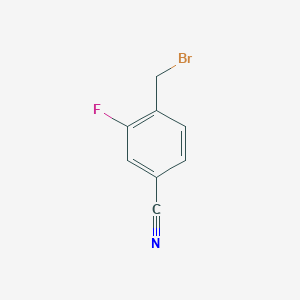 molecular formula C8H5BrFN B012288 4-(Bromomethyl)-3-fluorobenzonitrile CAS No. 105942-09-4