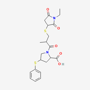 molecular formula C21H26N2O5S2 B12288006 ZofenoprilatN-EthylSuccinimide 