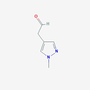 molecular formula C6H8N2O B12288102 2-(1-Methyl-1H-pyrazol-4-yl)acetaldehyde 