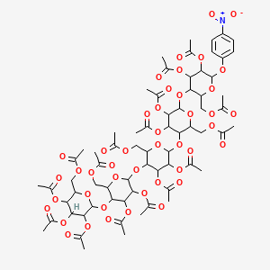 molecular formula C68H87NO44 B12288117 p-Nitrophenyl-D-Cellopentaoside, Hexadecaacetate 