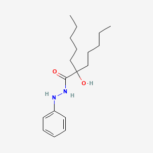 2-hydroxy-2-pentyl-N'-phenylheptanehydrazide