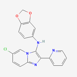 N-(1,3-benzodioxol-5-yl)-6-chloro-2-(2-pyridinyl)-3-imidazo[1,2-a]pyridinamine