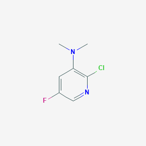 molecular formula C7H8ClFN2 B12288162 2-Chloro-5-fluoro-N,N-dimethylpyridin-3-amine 
