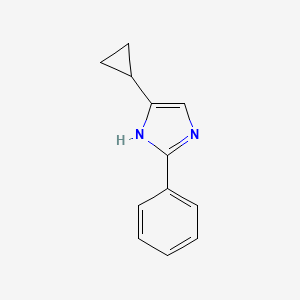 molecular formula C12H12N2 B12288214 4-Cyclopropyl-2-phenyl-1H-imidazole 
