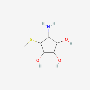 molecular formula C6H13NO3S B12288261 1,2,3-Cyclopentanetriol, 4-amino-5-(methylthio)-, hydrochloride,(1R,2R,3R,4S,5R)- 