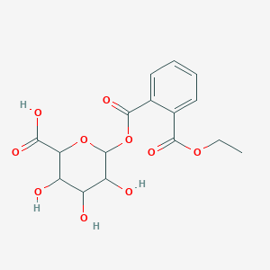 molecular formula C16H18O10 B12288277 6-(2-Ethoxycarbonylbenzoyl)oxy-3,4,5-trihydroxyoxane-2-carboxylic acid 